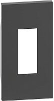 Лицевая панель Legrand BTicino Living Now для 1-м. 2 мод. розетки RJ11/RJ45/аудио черный картинка